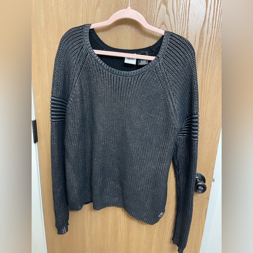Harley-Davidson® Women's Metallic Coated Rib Sweater, Metallic Bronze size XL